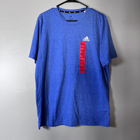 ✨Adidas Men Performance T-Shirt 2-Pack Blue Red Heather Size M NWT Training Tee - Picture 3 of 9